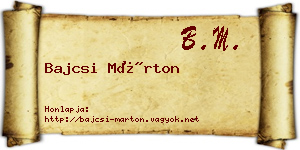 Bajcsi Márton névjegykártya