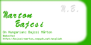 marton bajcsi business card