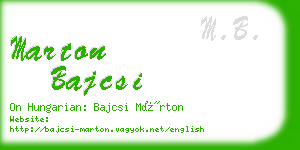 marton bajcsi business card